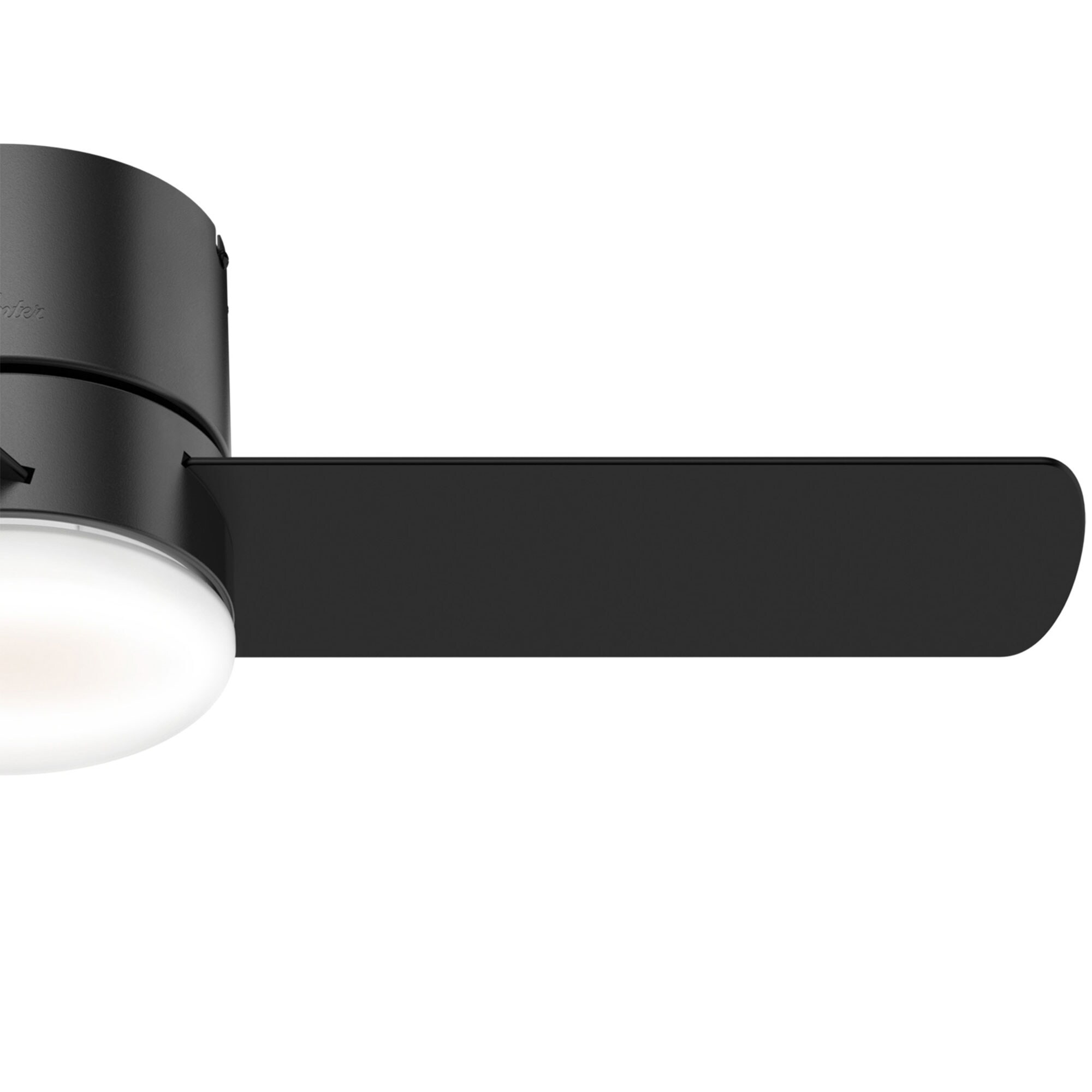 Hunter Minimus 44 in. Low Profile Ceiling Fan with LED Light Kit and Handheld Remote - Matte Black, Matte Black, hires