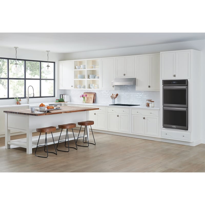 Frigidaire Gallery 27 in. 7.6 cu. ft. Top Control SteamElectric Double Wall Oven with True European Convection - Black Stainless, Black Stainless, hires