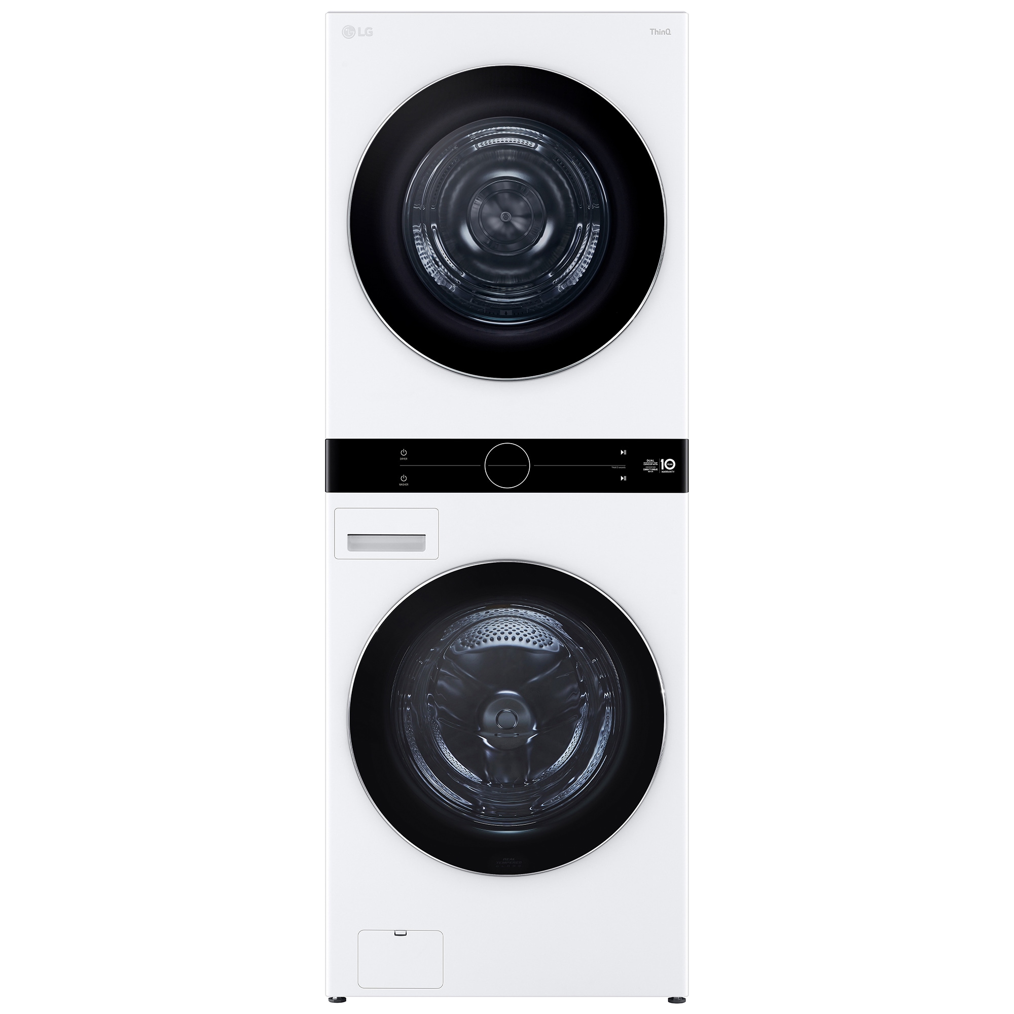 LG 27 in. 5.0 cu. ft. Smart Electric Front Load Ventless WashTower with Heat Pump, Center Control, AI Sensor Dry, Sanitize & Steam Cycle - White, , hires