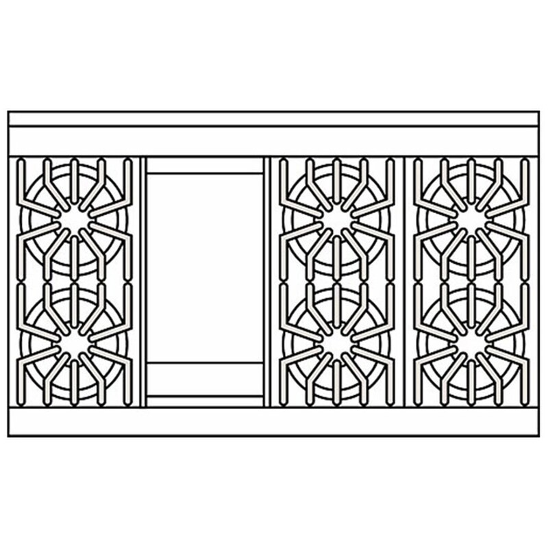 Viking 5 Series 48 in. 6.1 cu. ft. Standard Convection Double Oven Gas Range with 6 Sealed Burners & Griddle - Stainless Steel, , hires