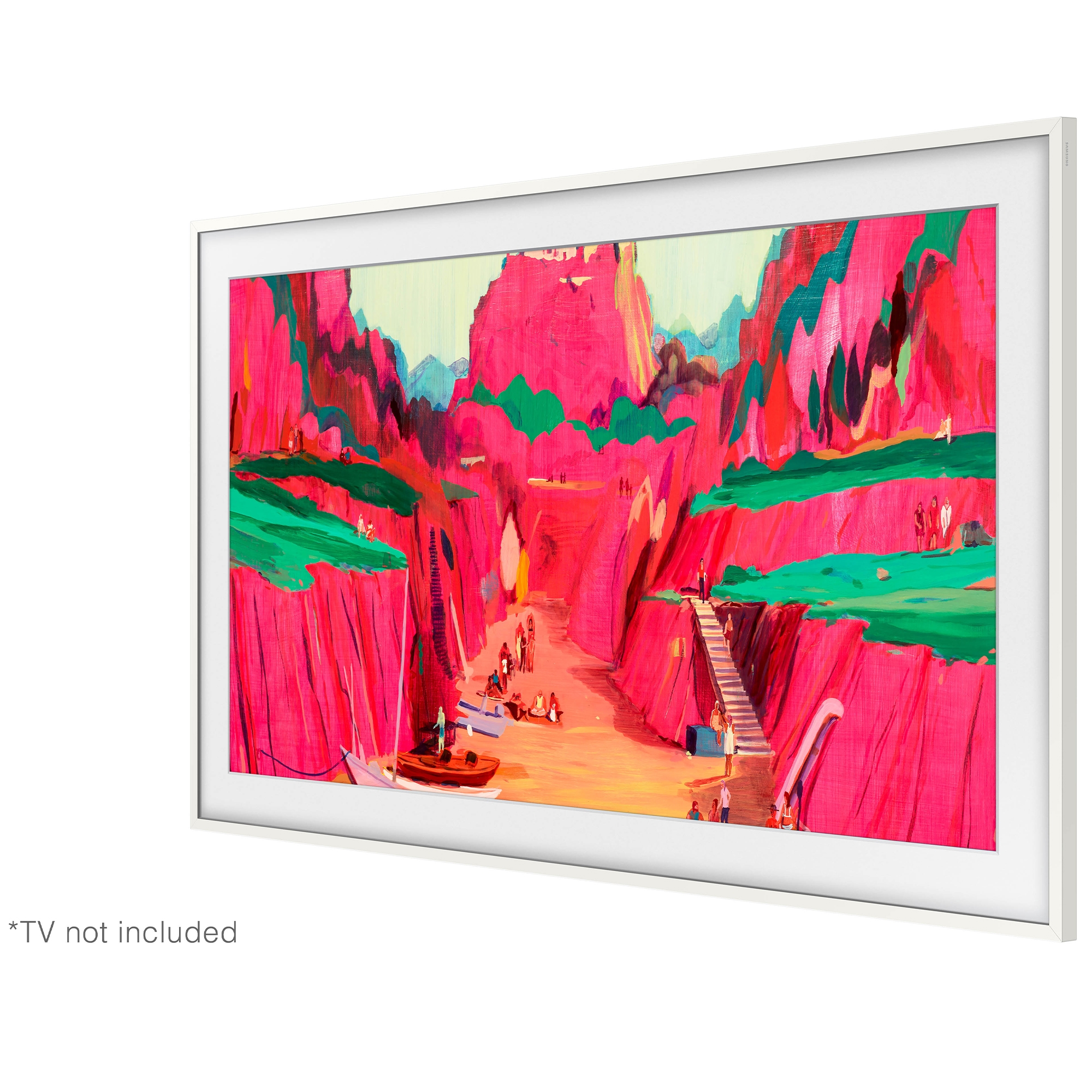 Samsung The Frame 65" Customizable Bezel - Modern White Compatible with Samsung 2021 - 2025 Frame TVs and 2025 Frame Pro TVs, , hires