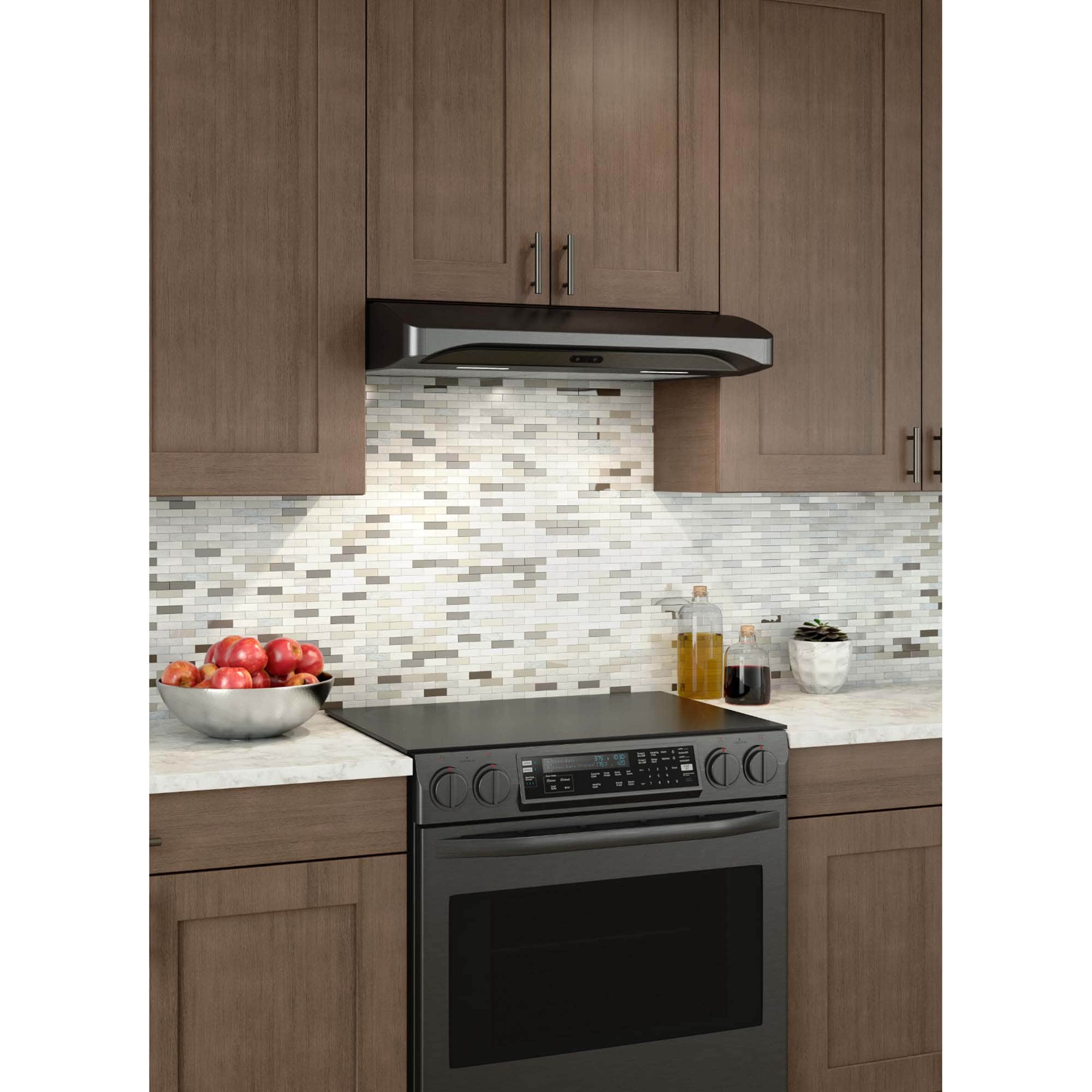 Broan Elite Alta 2 Series 36 in. Convertible Standard Style Range Hood with 375 CFM, 3 Fan Speeds & 2 LED Lights - Black Stainless, , hires
