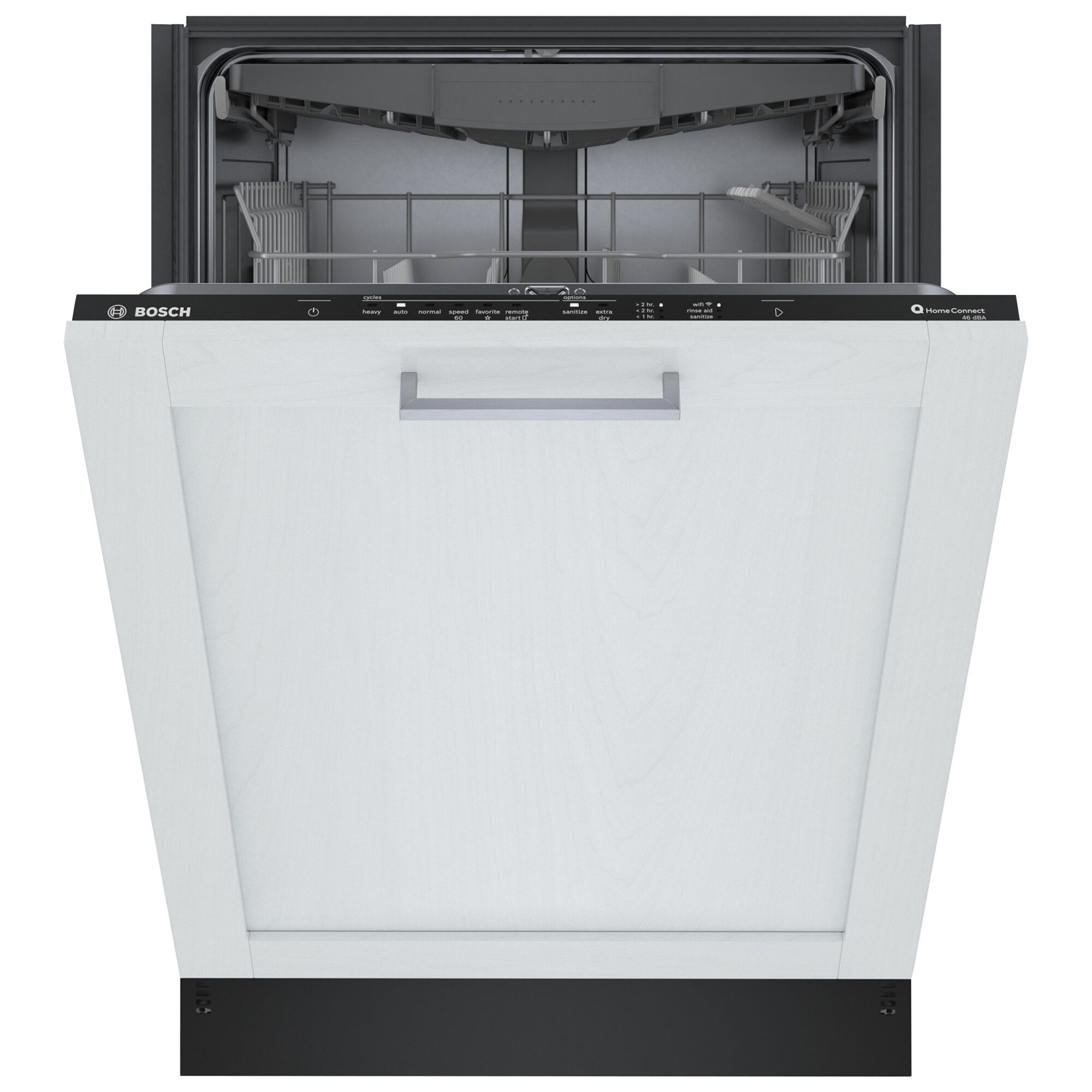 Bosch 300 Series 24 in. Top Control Smart Dishwasher with 46 dBa Sound Level, 3rd-Rack & PureDry - Custom Panel Ready, Custom Panel Required, hires