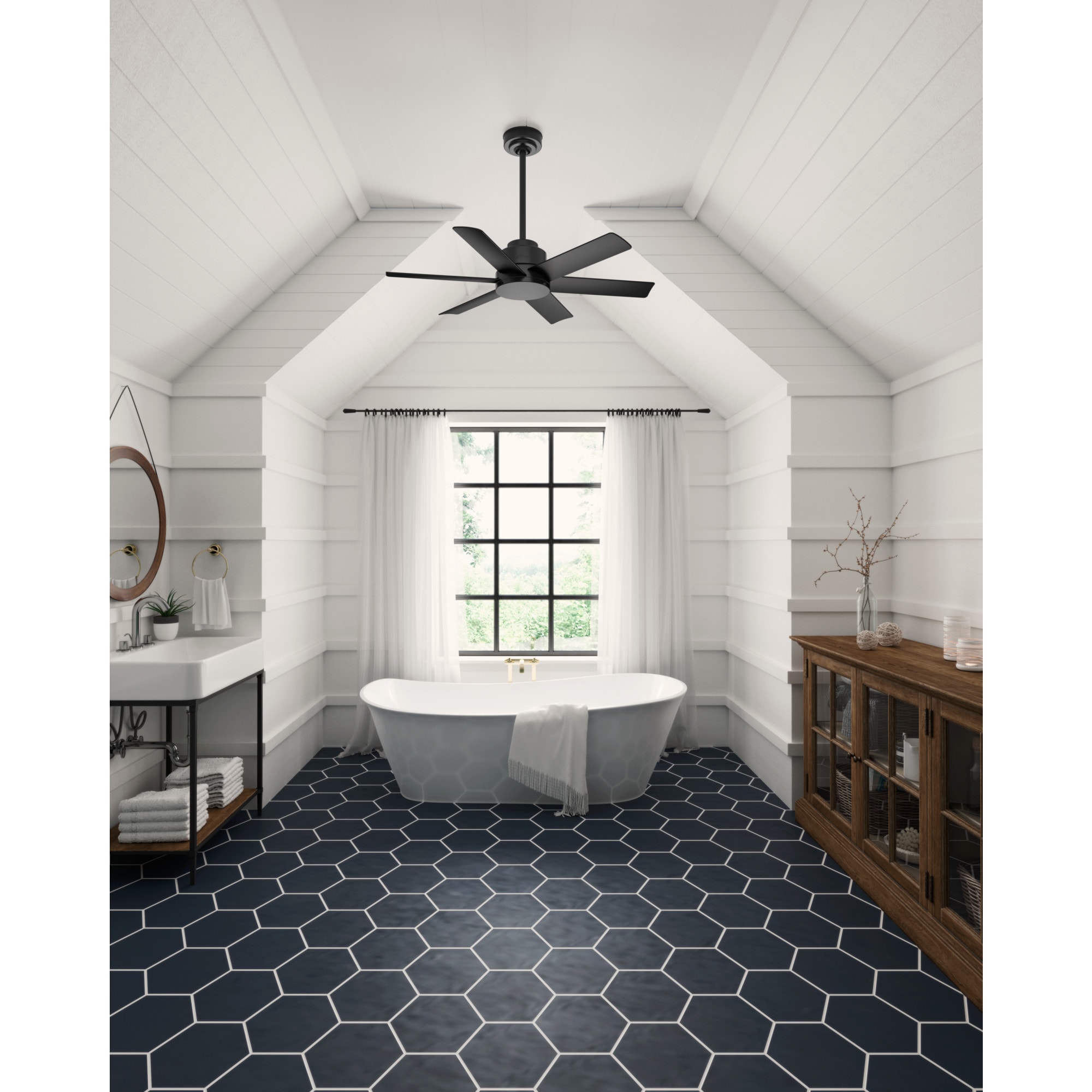 Hunter Kennicott 44 in. Indoor/Outdoor Ceiling Fan with Wall Control