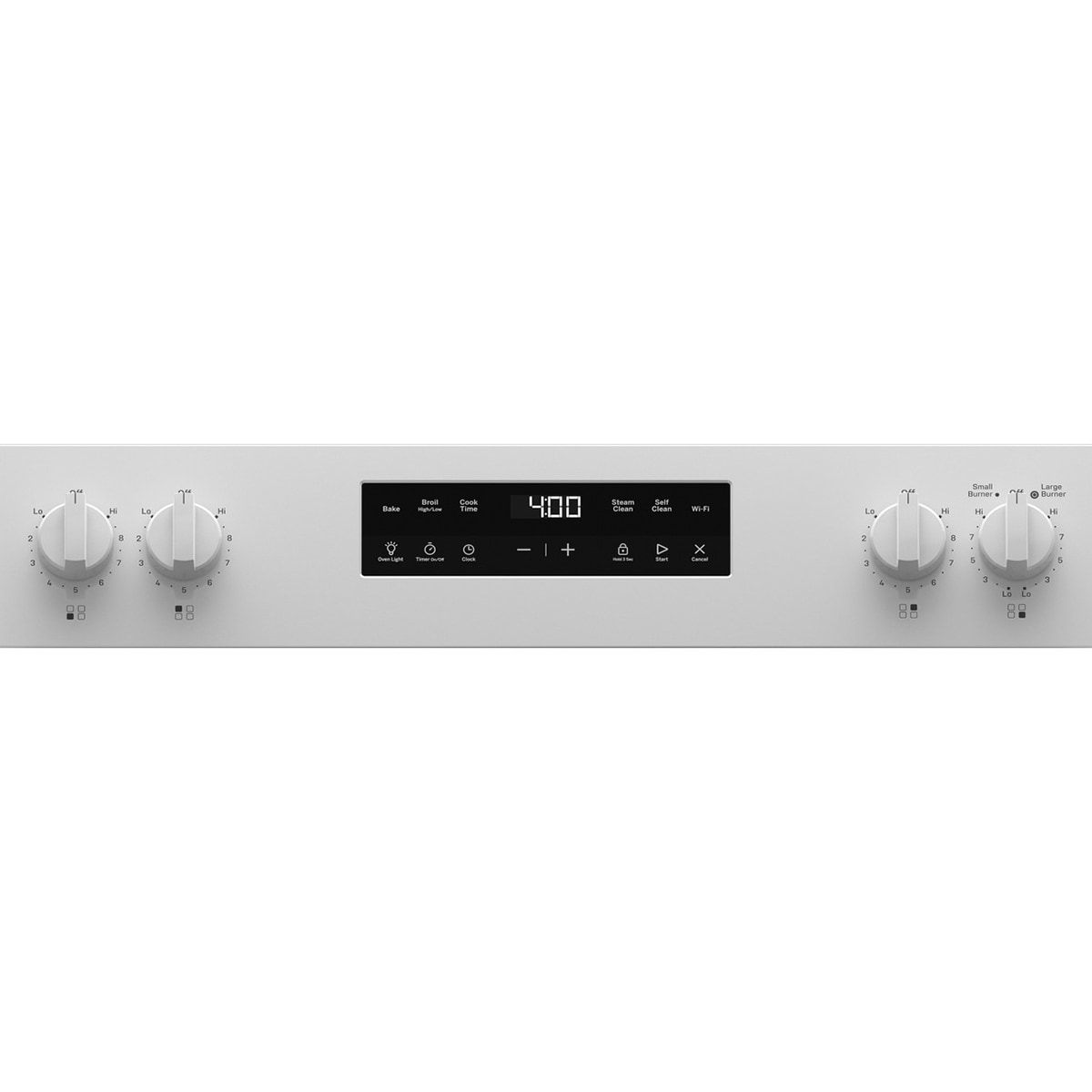 GE 400 Series 30 in. 5.3 cu. ft. Smart Electric Range with Radiant Burners - White, White, hires