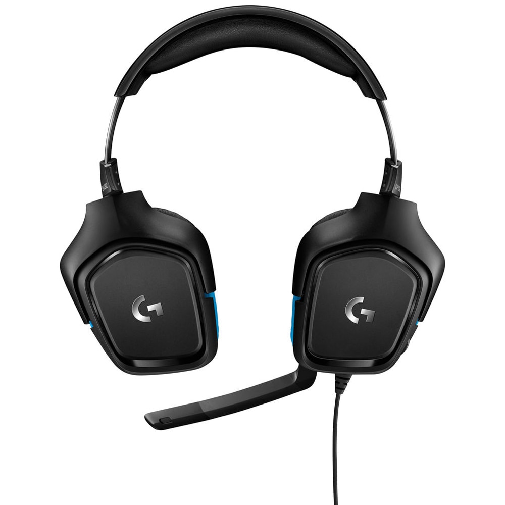 Logitech G432 7.1 Surround Sound Wired Gaming Headset - Black & Blue, , hires