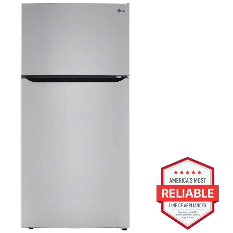 LG 33 in. 23.8 cu. ft. Top Freezer Refrigerator with Internal Water Dispenser - Stainless Steel, , hires
