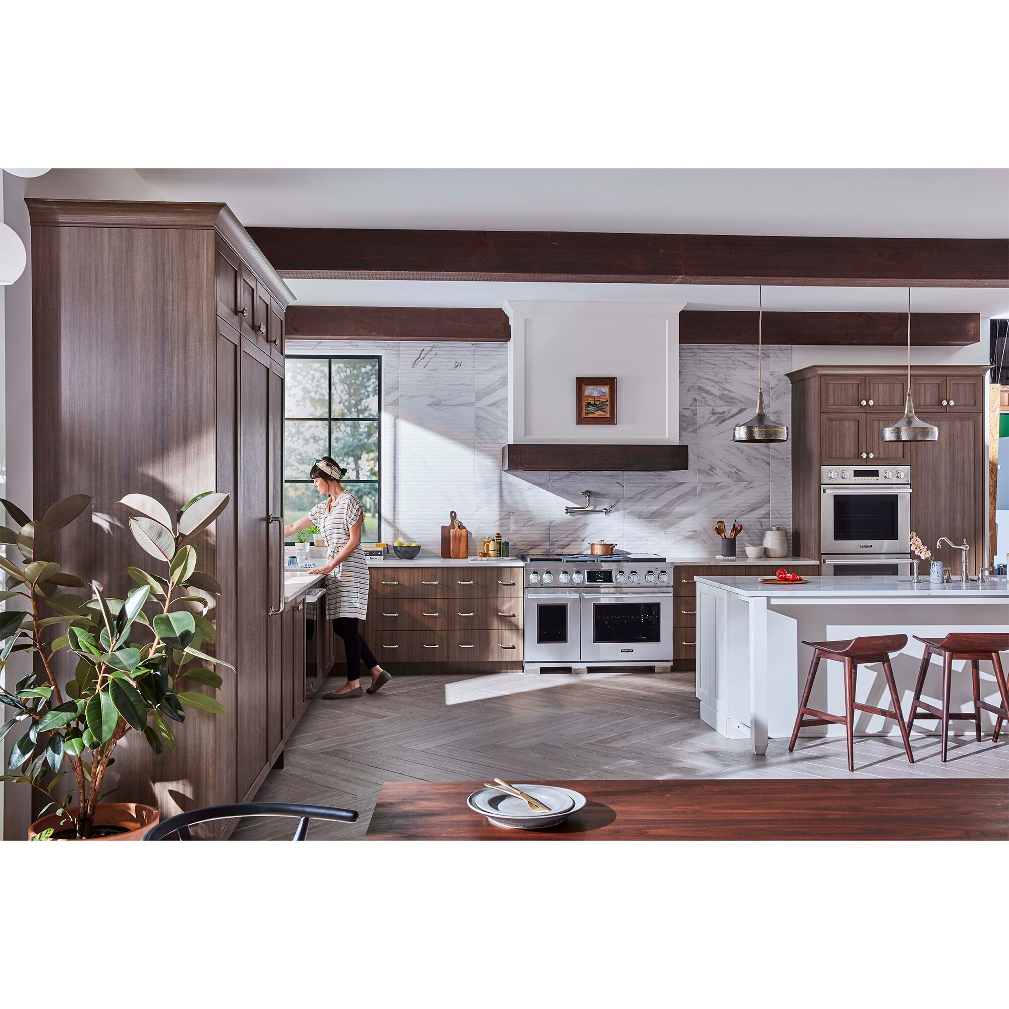 Signature Kitchen Suite 18 in. 9.6 cu. ft. Built-in Smart Triple-Drawers Upright Freezer with Ice-Maker & Adjustable Shelves - Custom Panel Ready, , hires