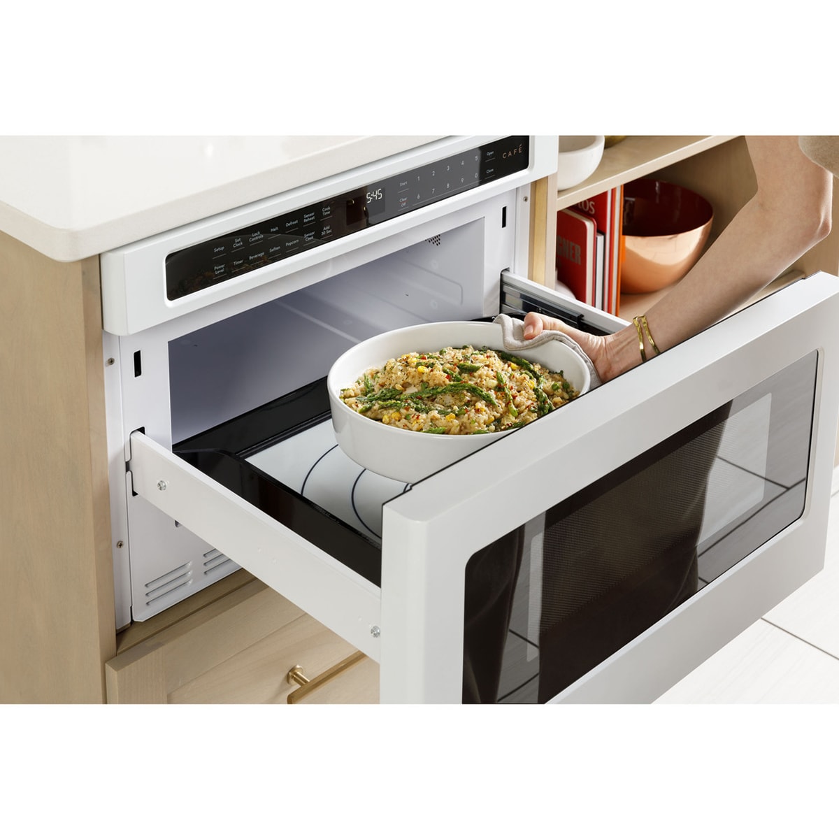 Cafe 24 in. 1.2 cu. ft. 1000W Drawer Microwave with Sensor Cooking - Stainless Steel, Stainless Steel, hires
