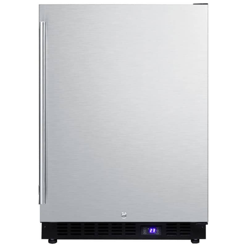 Summit 24 in. 4.6 cu. ft. Built-in Outdoor Frost Free Compact Upright Freezer with Adjustable Shelves - Stainless Steel, , hires