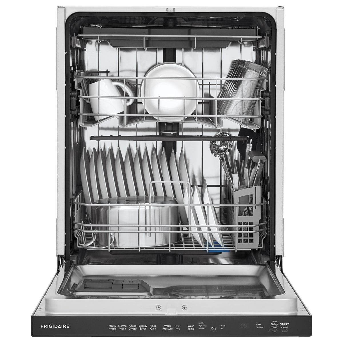 Frigidaire 24 in. Top Control Dishwasher with 49 dBa Sound Level, 3rd-Rack, EvenDry & Pocket - Stainless Steel, , hires