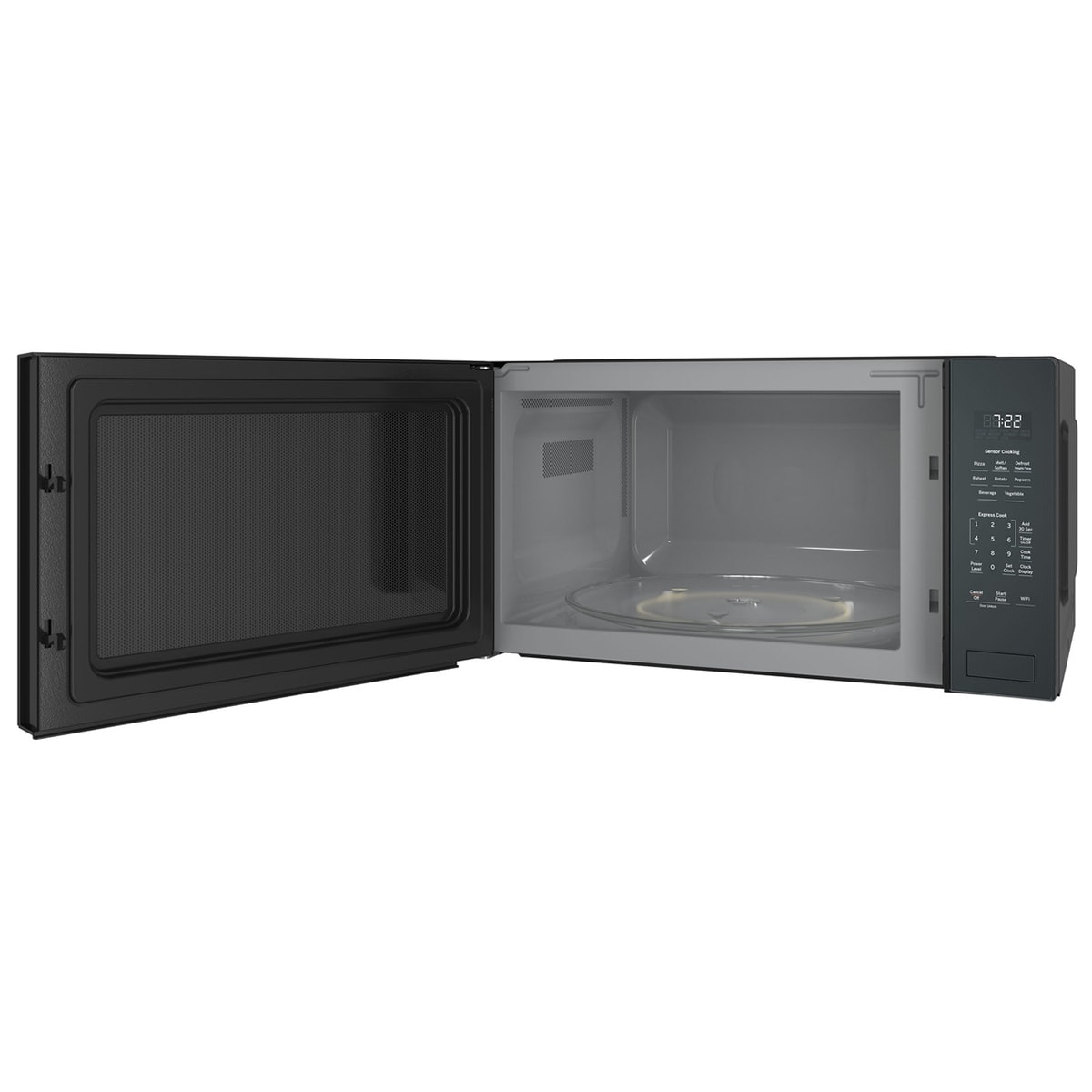 GE Profile 25 in. 2.2 cu. ft. 1100W Smart Built-In Microwave with Sensor Cooking - Black, Black, hires