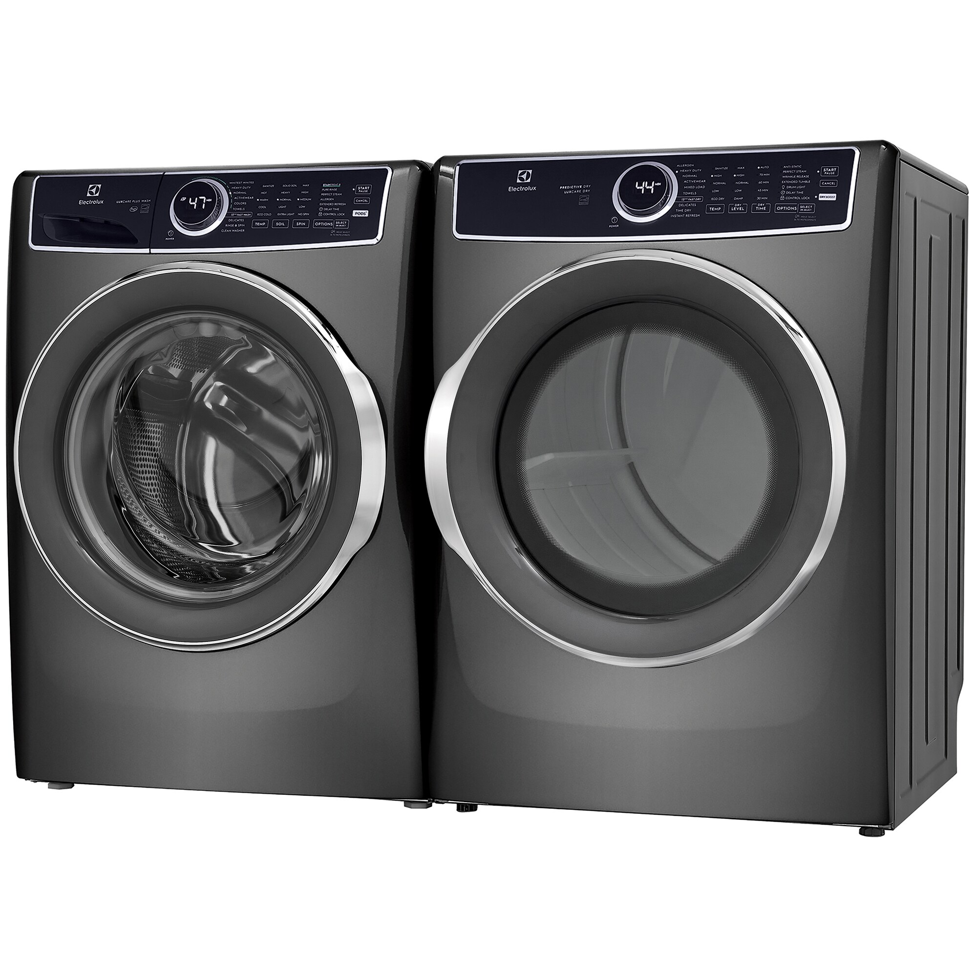 Electrolux 500 Series 27 in. 8.0 cu. ft. Stackable Electric Dryer with Predictive Dry, Instant Refresh, Perfect Steam & Sanitize Cycle - Titanium, Titanium, hires