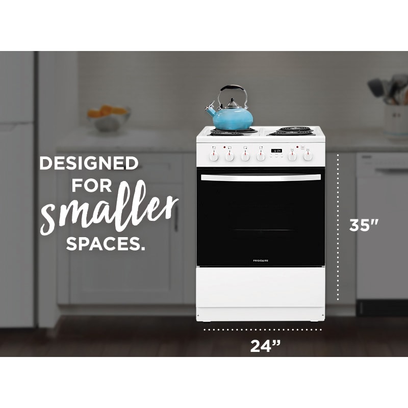 Frigidaire 24 in. 1.9 cu. ft. Gas Range with 4 Sealed Burners - White, White, hires