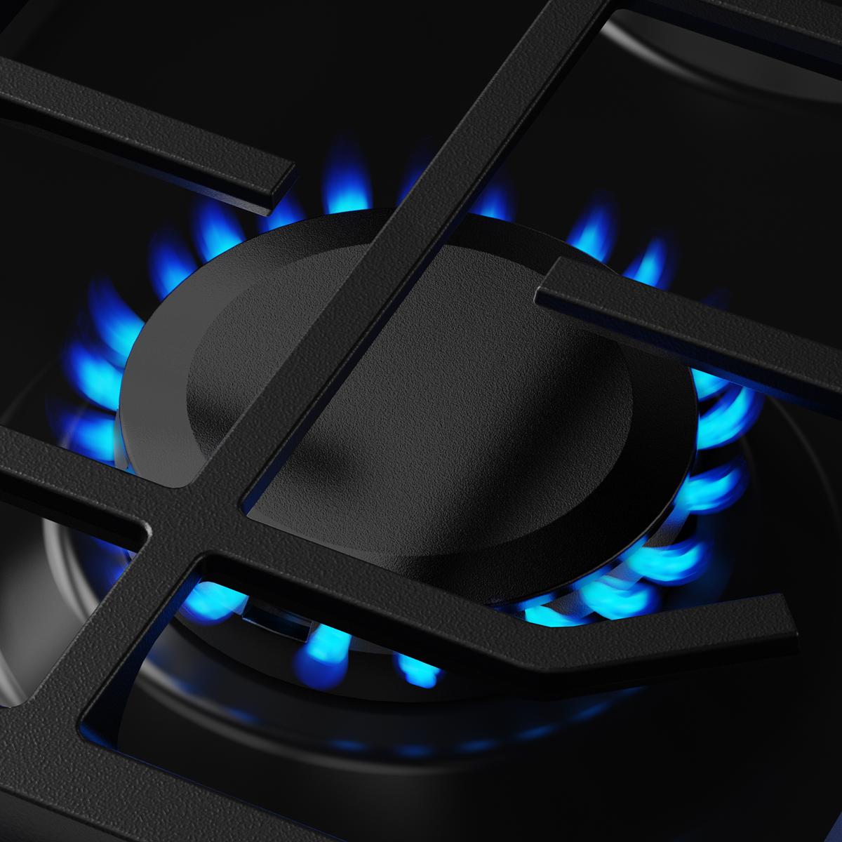 KitchenAid 30 in. 5.0 cu. ft. Smart Air-Fry True European Convection Steam Slide-In Gas Range with 5 Sealed Burners & Griddle - Fingerprint Resistant Stainless Steel, , hires