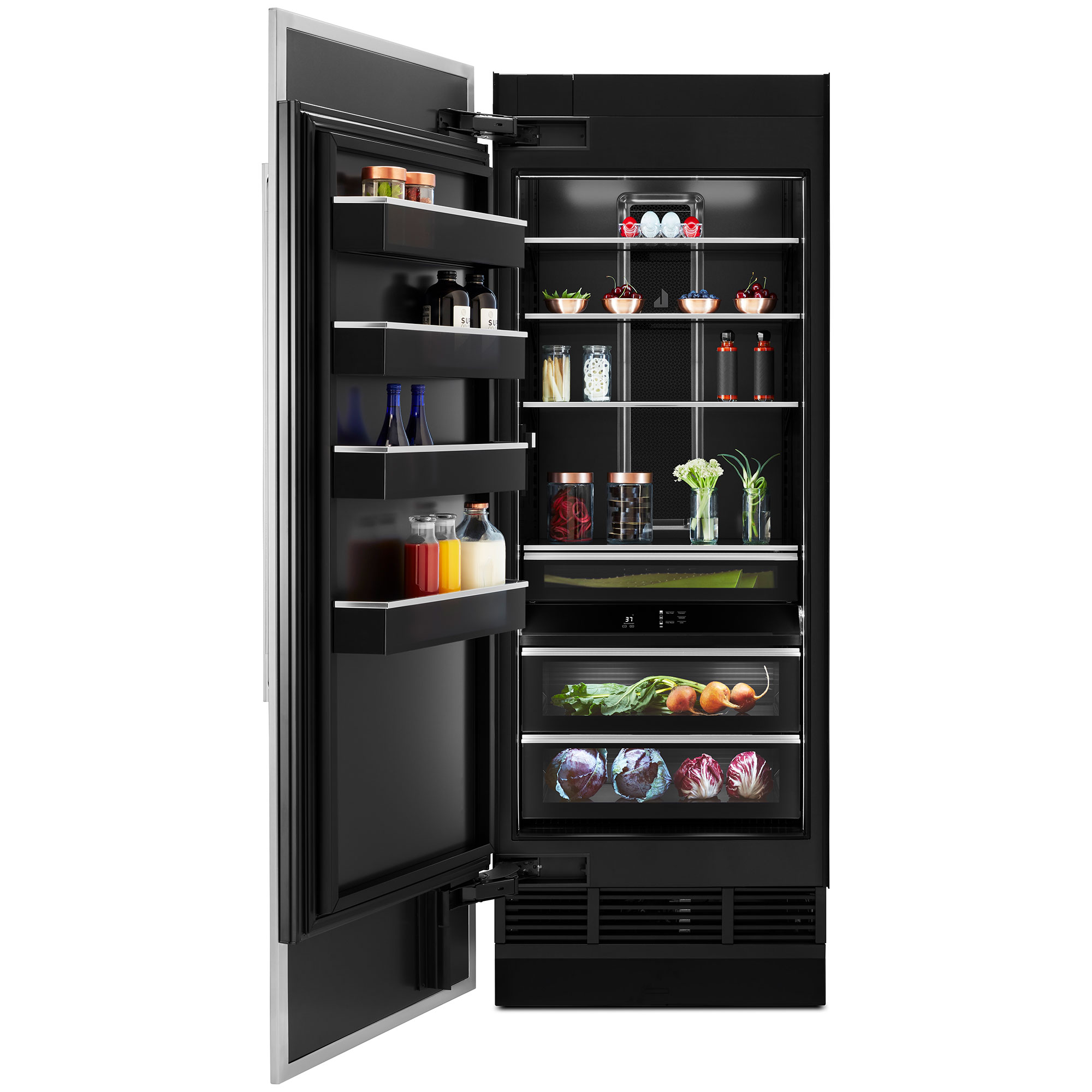 JennAir 30 in. 17 cu.ft. Left-Hinged Built-In Smart Counter Depth Freeezerless Refrigerator with Internal Water Dispenser - Custom Panel Ready, , hires