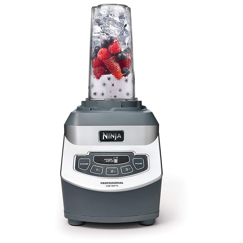 Ninja Pro 72 Oz. 3-Speed Countertop Blender with Plastic Jar & Nutri Ninja Cups - Gray, , hires