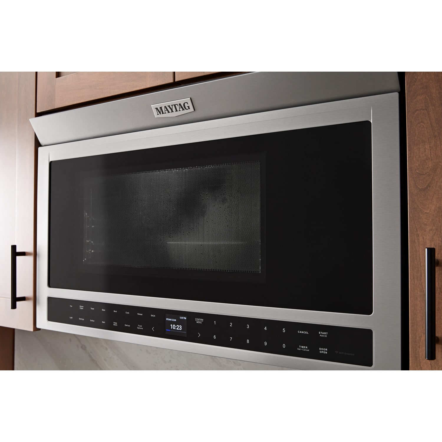 Maytag 30 in. 1.1 cu. ft. 950W Smart Over-the-Range Microwave with 400 CFM & Sensor Cooking - Stainless Steel, , hires