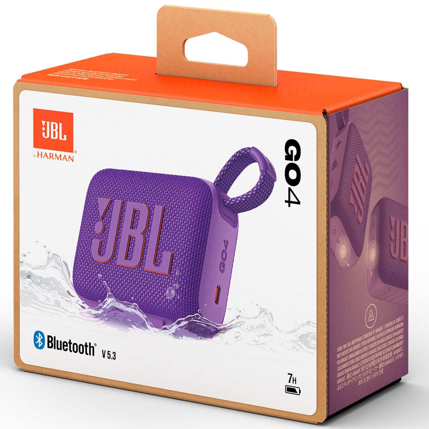 JBL Go 4 Ultra Portable Rechargeable Waterproof Bluetooth Speaker - Purple, Purple, hires