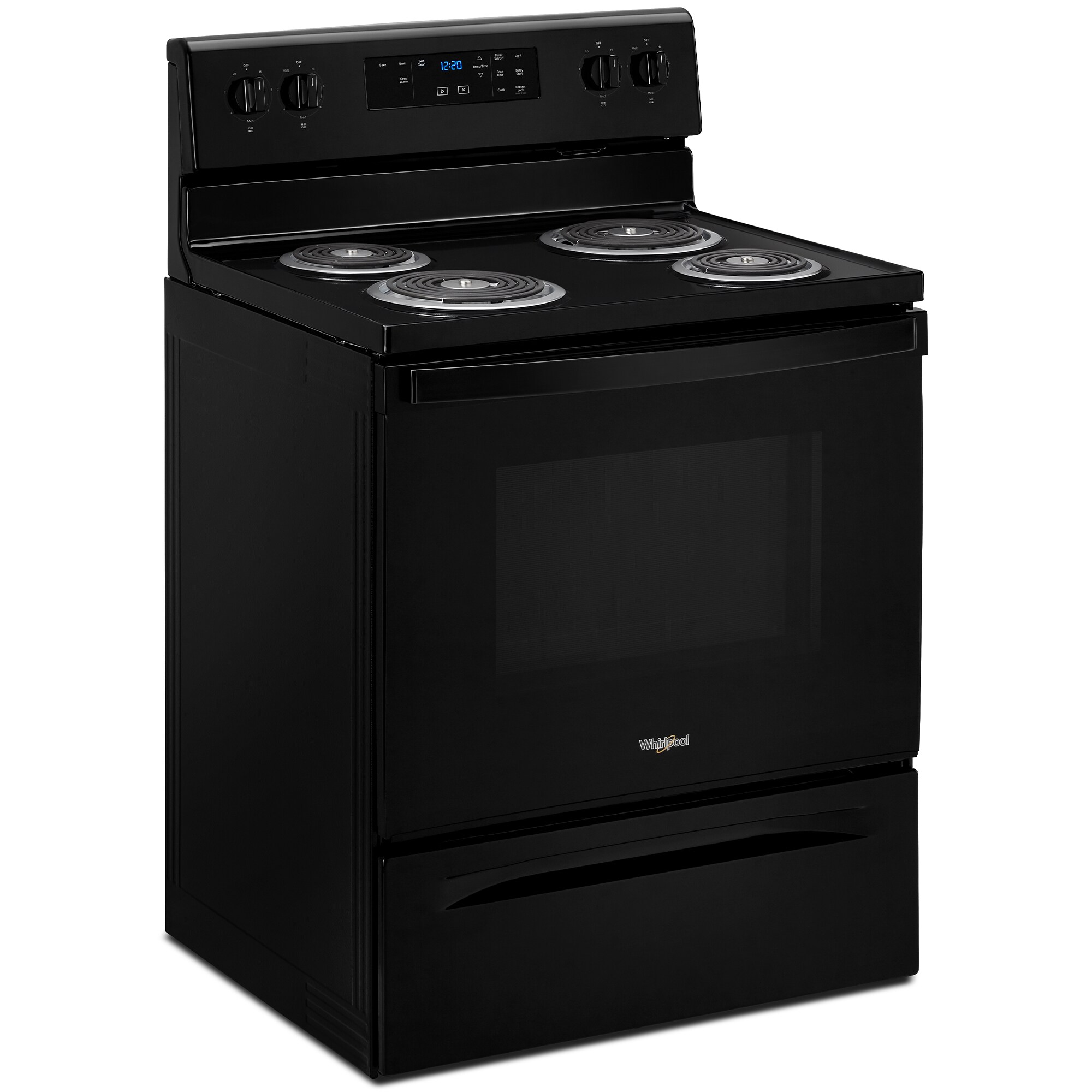 Whirlpool 30 in. 4.8 cu. ft. Electric Range with Coil Burners - Black, , hires