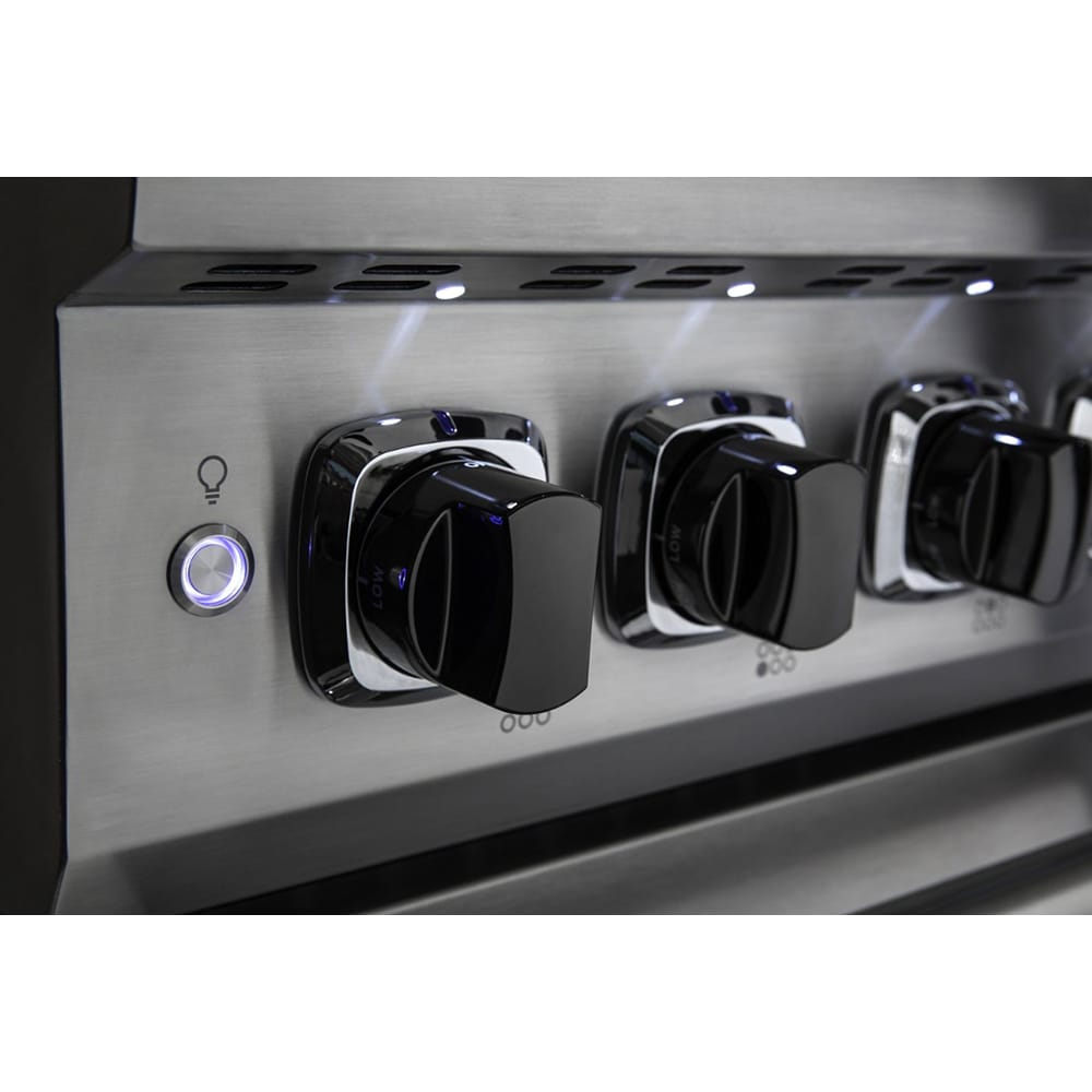 Viking 5 Series 36 in. 5.1 cu. ft. Standard Convection Gas Range with 4 Sealed Burners & Griddle - Slate Blue, , hires