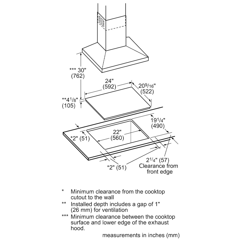 Bosch 800 Series 24 in. 3-Burner Smart Induction Cooktop with Simmer Burner & Power Burner - Black, , hires