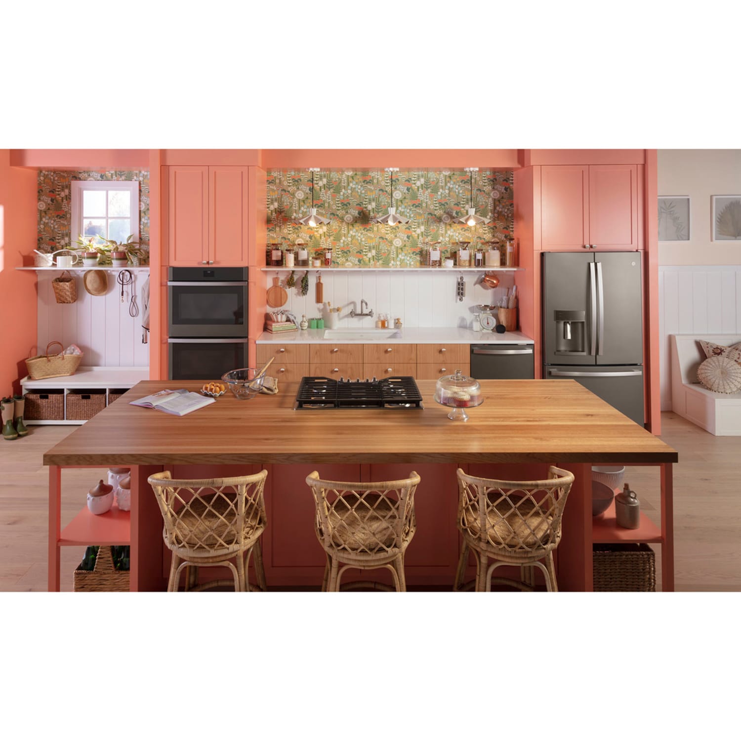 GE 30 in. 5-Burner Natural Gas Cooktop with Simmer Burner & Power Burner - Stainless Steel, Stainless Steel, hires