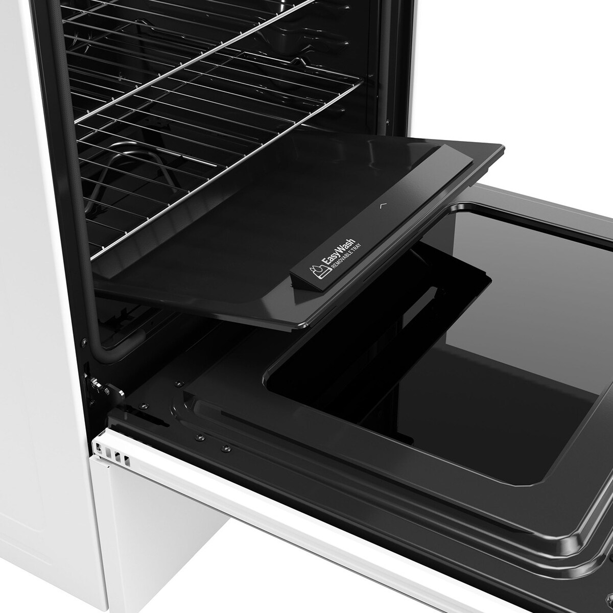 GE 30 in. 5.3 cu. ft. Smart Air Fry Standard Convection Electric Range with Radiant Burners - White, White, hires