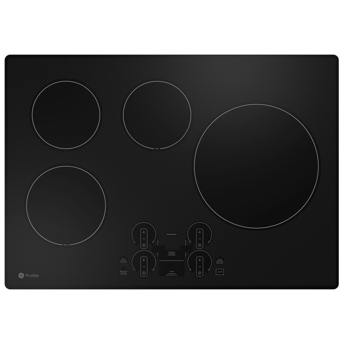 GE Profile 30 in. 4-Burner Smart Induction Cooktop with Simmer Burner & Power Burner - Black, , hires