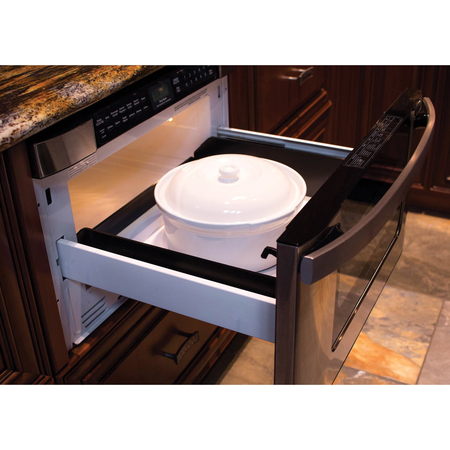 Sharp 24 in. 1.2 cu. ft. 950W Low Profile Drawer Microwave with Sensor Cooking - Stainless Steel, , hires