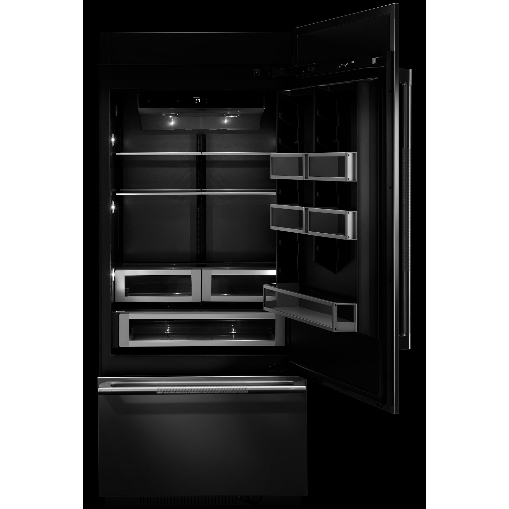 JennAir 36 in. 20.9 cu. ft. Built-In Counter Depth Bottom Freezer Refrigerator with Ice Maker - Custom Panel Ready, , hires