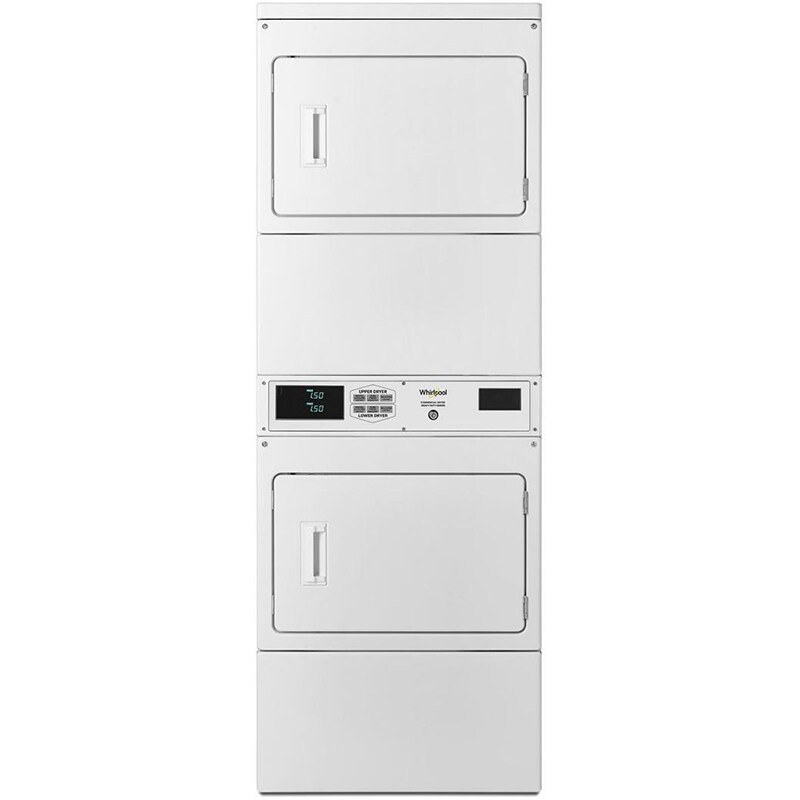 Whirlpool 27 in. 7.4 cu. ft. Stacked NonCoin Commercial Gas Dryer White P.C. Richard & Son