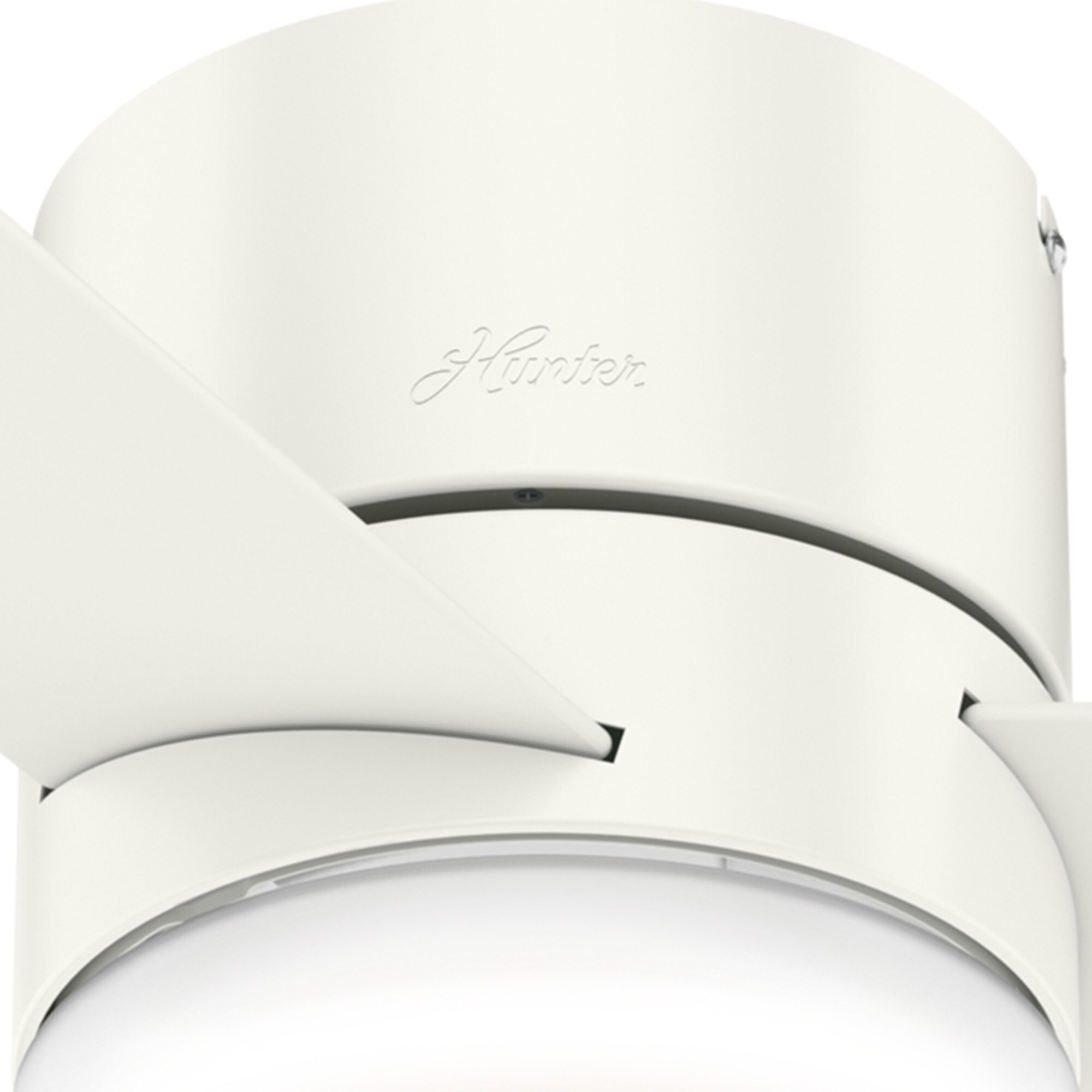 Hunter 44" Minimus Low Profile Ceiling Fan with LED Light Kit and Handheld Remote - Fresh White, White, hires