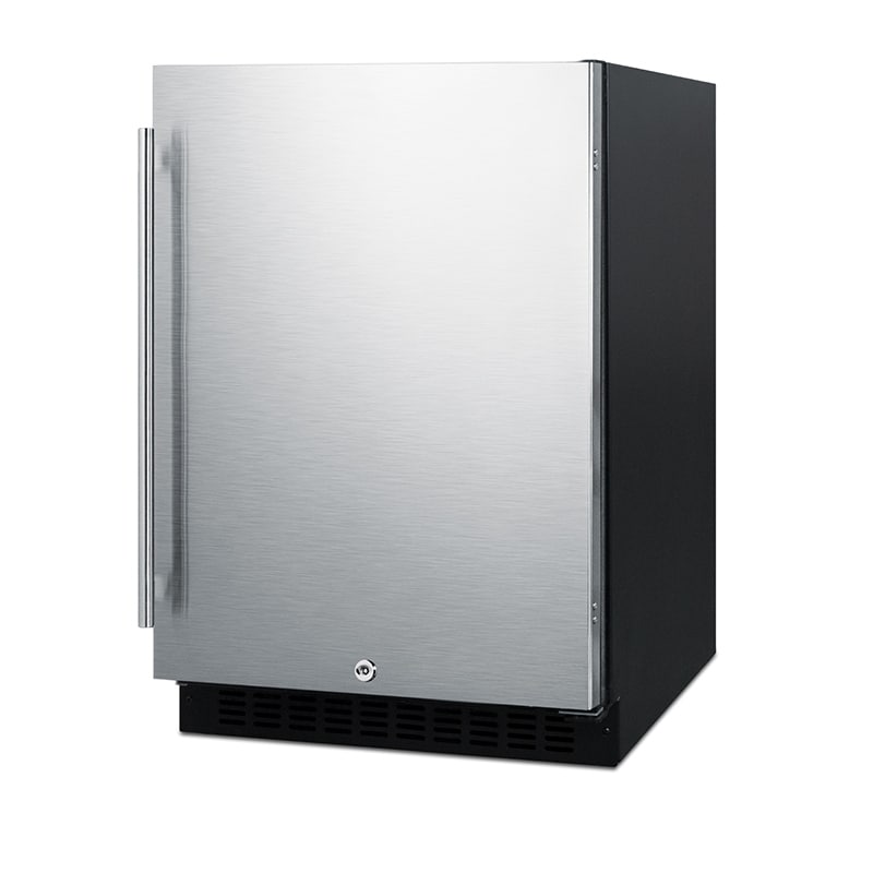 Summit 24 in. 4.8 cu. ft. Undercounter Refrigerator - Stainless Steel with Black Cabinet, , hires
