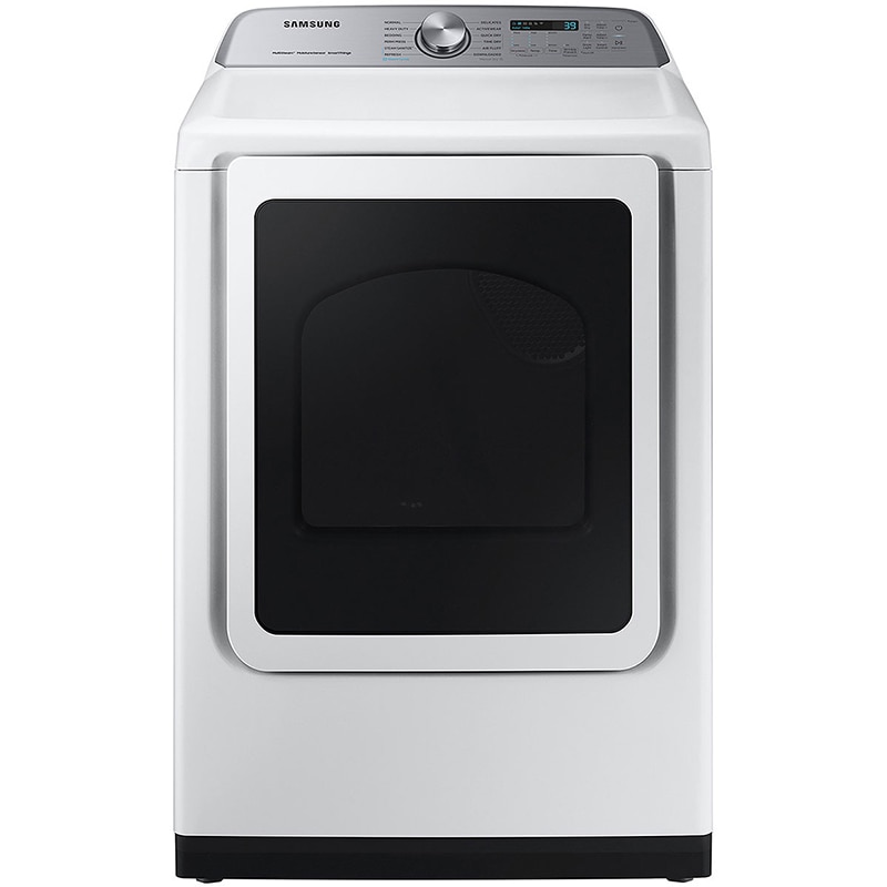 Samsung 27 in. 7.4 cu. ft. Smart Gas Dryer with Sanitize+, Steam Cycle & Sensor Dry - White, White, hires