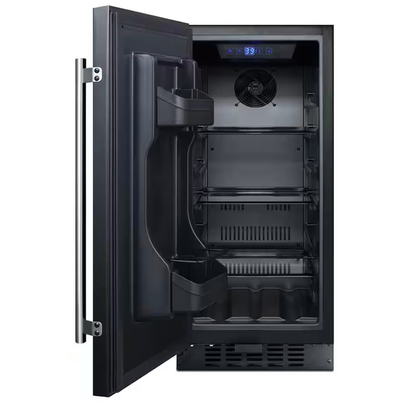 Summit 15 in. 3.0 cu. ft. Left-Hinged Undercounter Refrigerator - Black, , hires