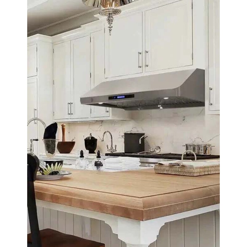 Brama 48 in. Standard Style Range Hood with 4 Speed Settings, 475 CFM & 2 LED Lights - Stainless Steel, , hires