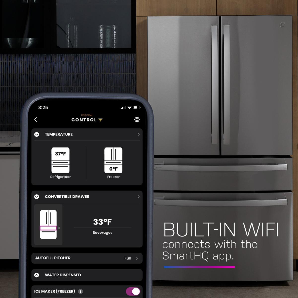 GE Profile 36 In 28 3 Cu Ft Smart 4 Door French Door Refrigerator ge-profile-36-in-28-3-cu-ft-smart-4-door-french-door-refrigerator