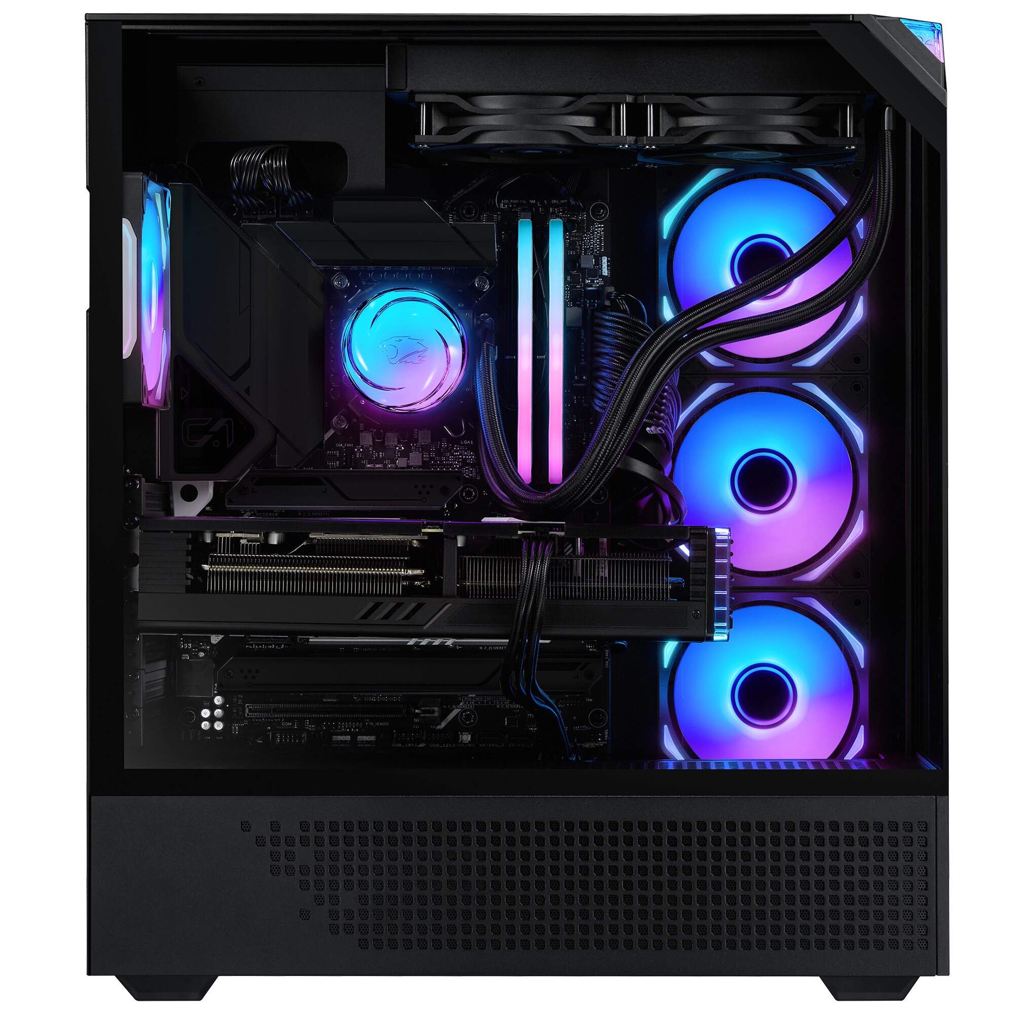iBUYPOWER Element Pro Gaming Desktop with Intel Core i9 14900KF, 14th Gen, 24-Core CPU, NVIDIA GeForce RTX 5070, 12GB VRAM GPU, 32 GB RAM, 2 TB SSD & Windows 11 Home - Black, , hires