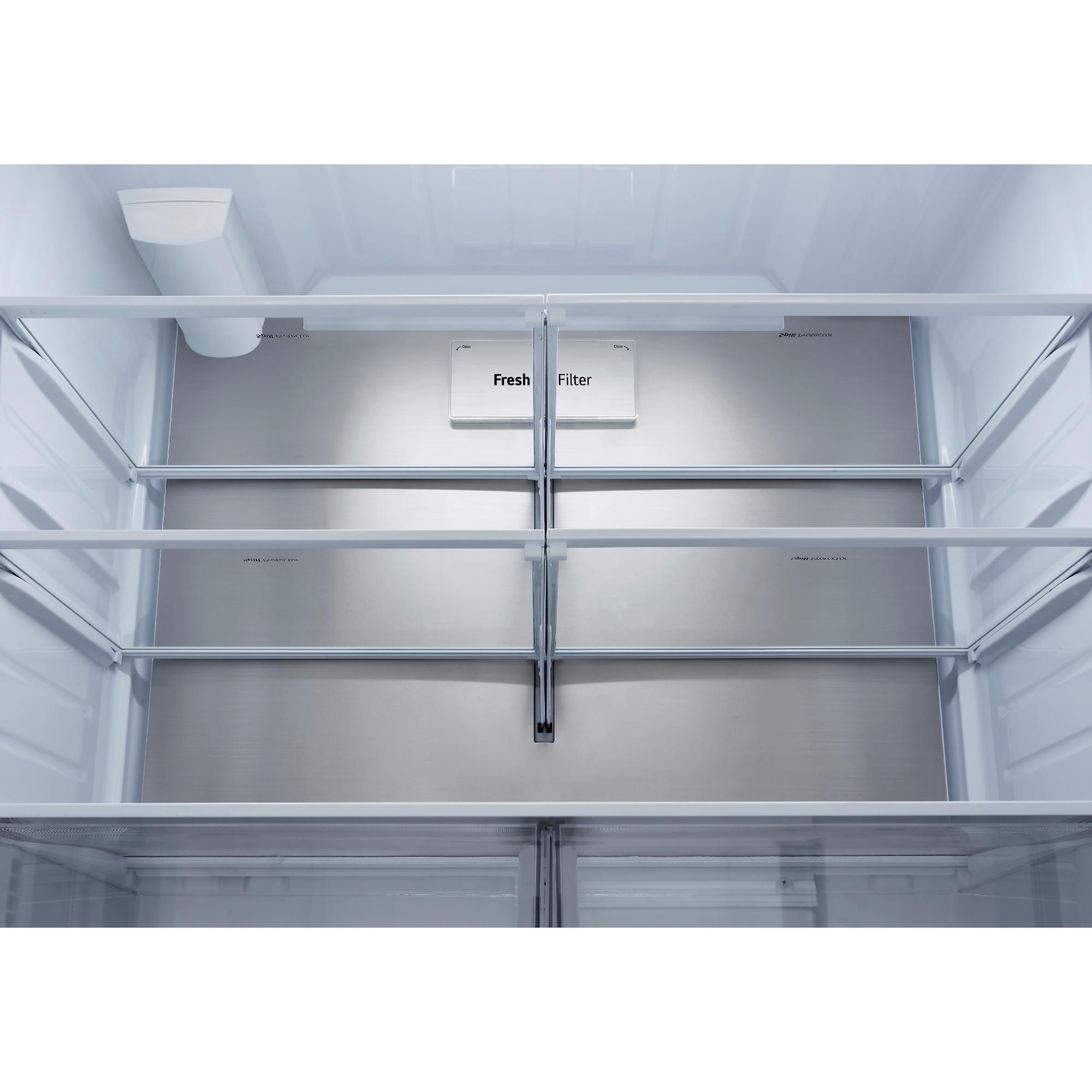 LG 36 in. 26.5 cu. ft. Smart Counter Depth French Door Refrigerator with Internal Water Dispenser - PrintProof Stainless Steel, , hires