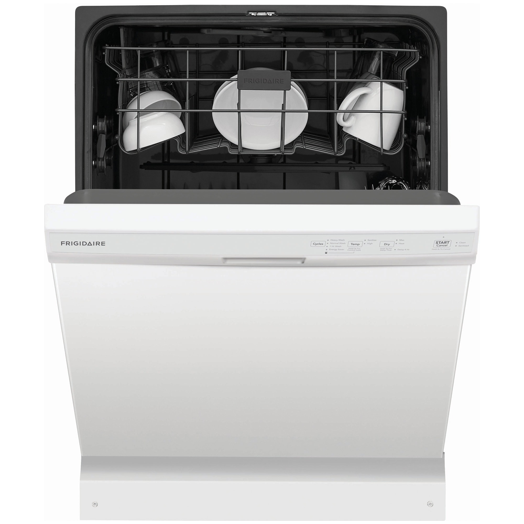 Frigidaire 24 in. Front Control Dishwasher with 54 dBa Sound Level, MaxDry & Pocket - White, White, hires