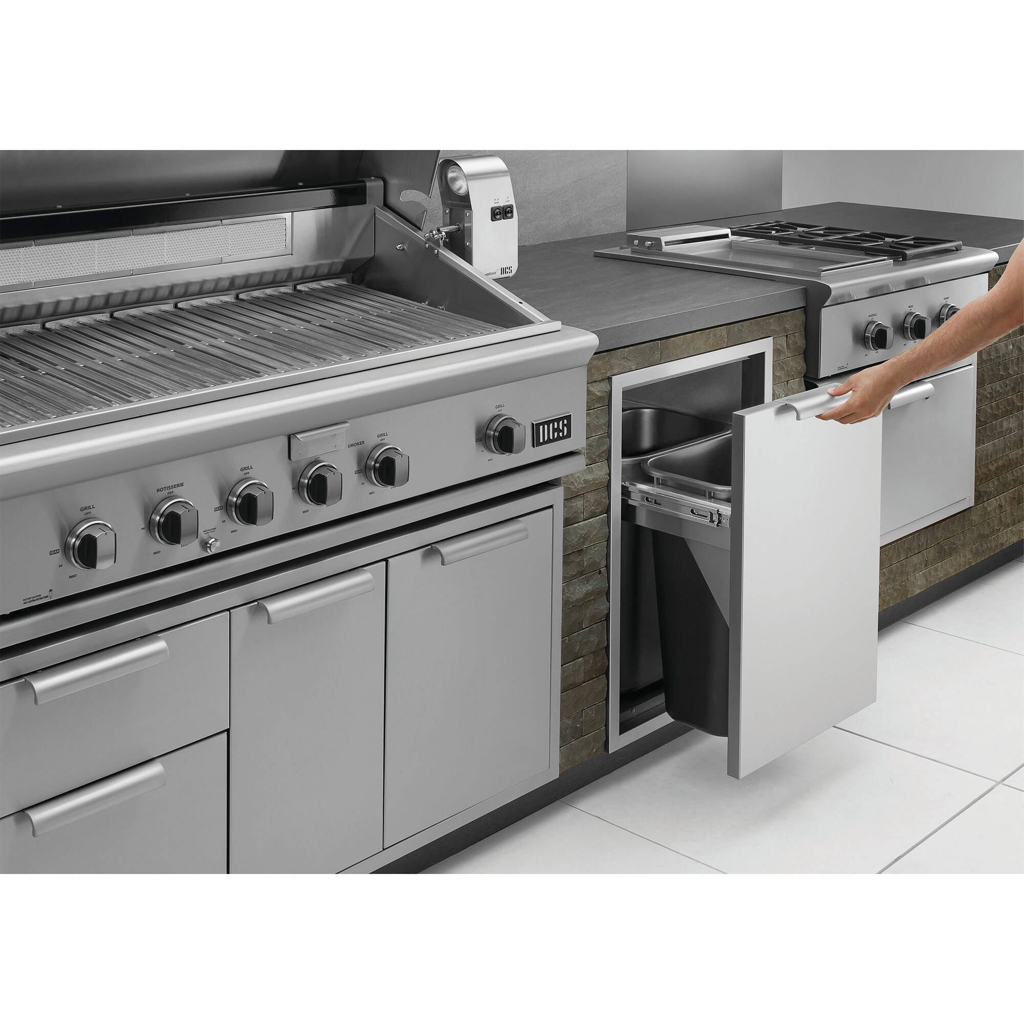 DCS Series 7 48 in. 4-Burner Built-In Liquid Propane Gas Grill with Rotisserie & Smoke Box - Stainless Steel, , hires