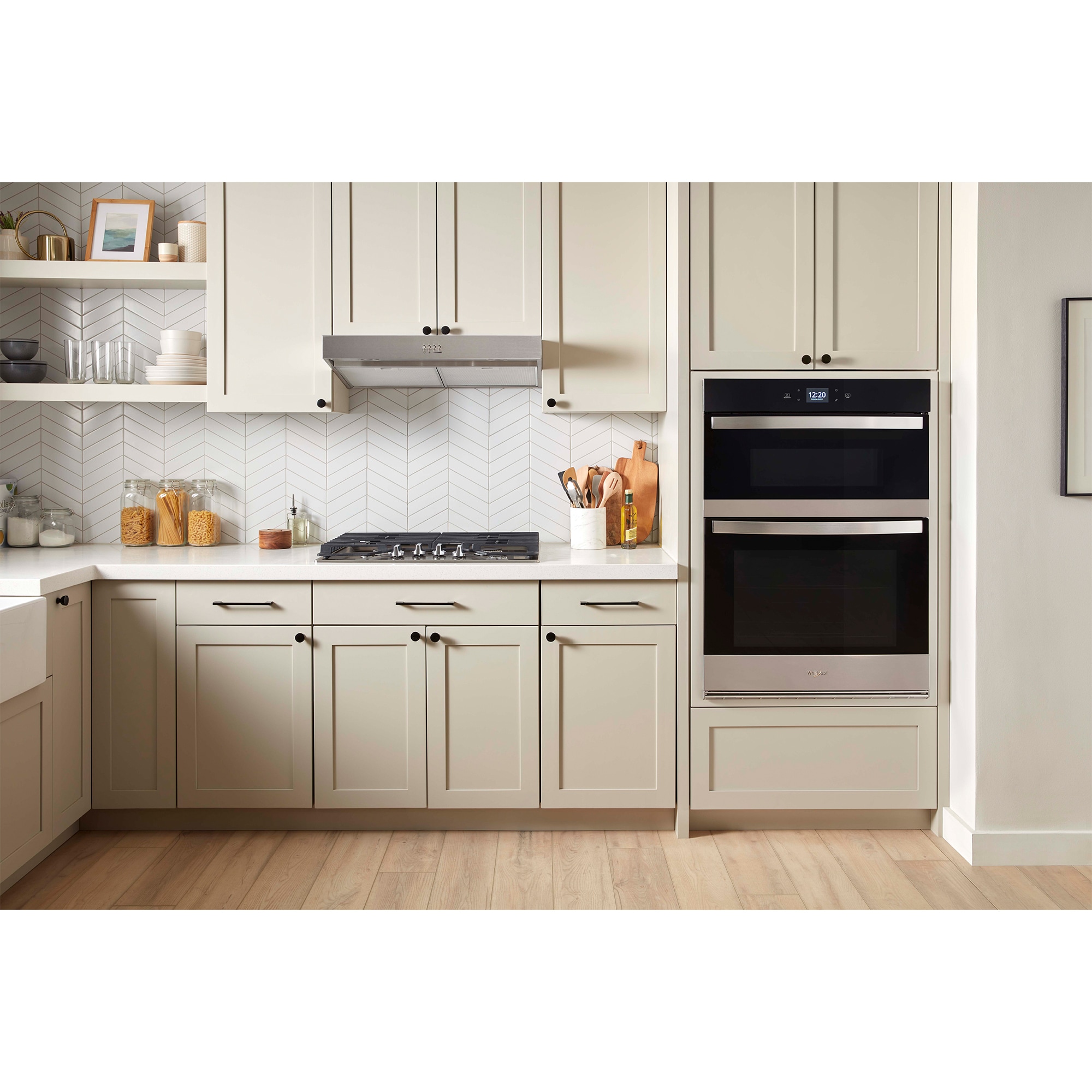 Whirlpool 30 in. 6.4 cu. ft. Smart Electric Microwave/Wall Oven Combo with Standard Convection & Sensor Cooking - Fingerprint Resistant Stainless, , hires