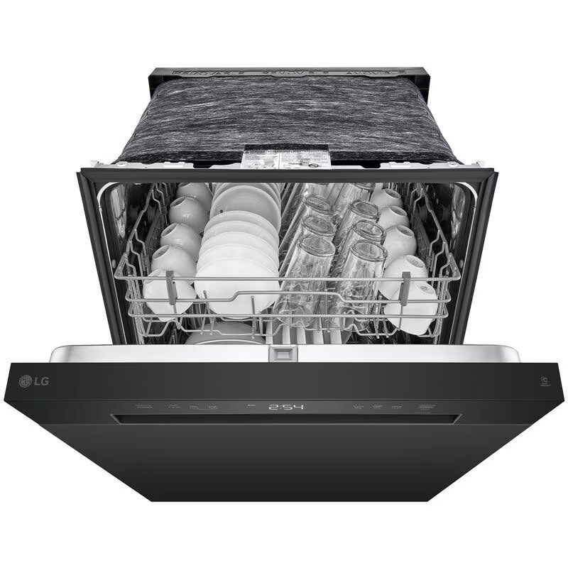 LG 24 in. Front Control Dishwasher with 52 dBa Sound Level, Dynamic Dry & Pocket - Black, Black, hires
