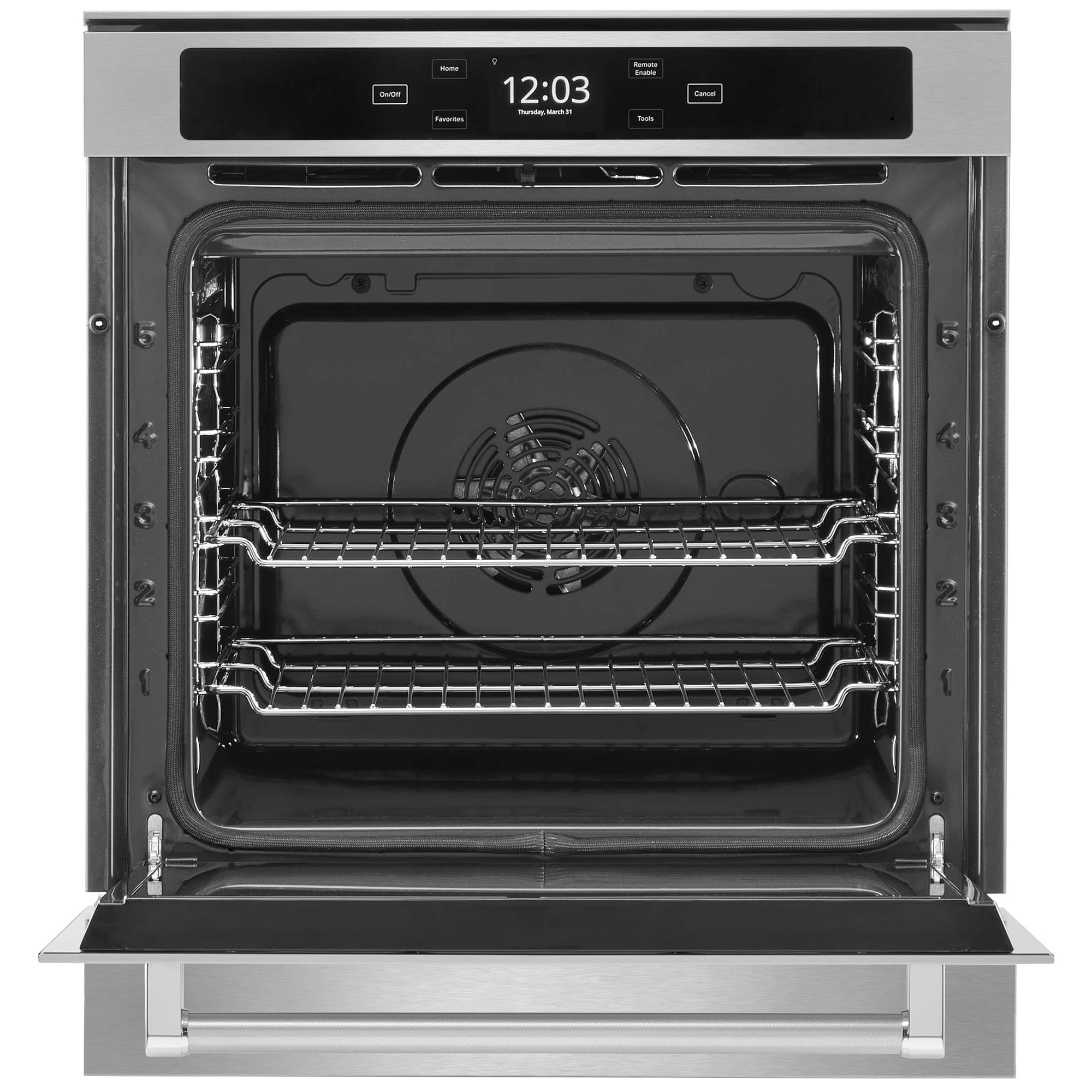 KitchenAid 24 in. 2.6 cu. ft. Smart Electric Single Wall Oven with True European Convection - Fingerprint Resistant Stainless Steel, , hires