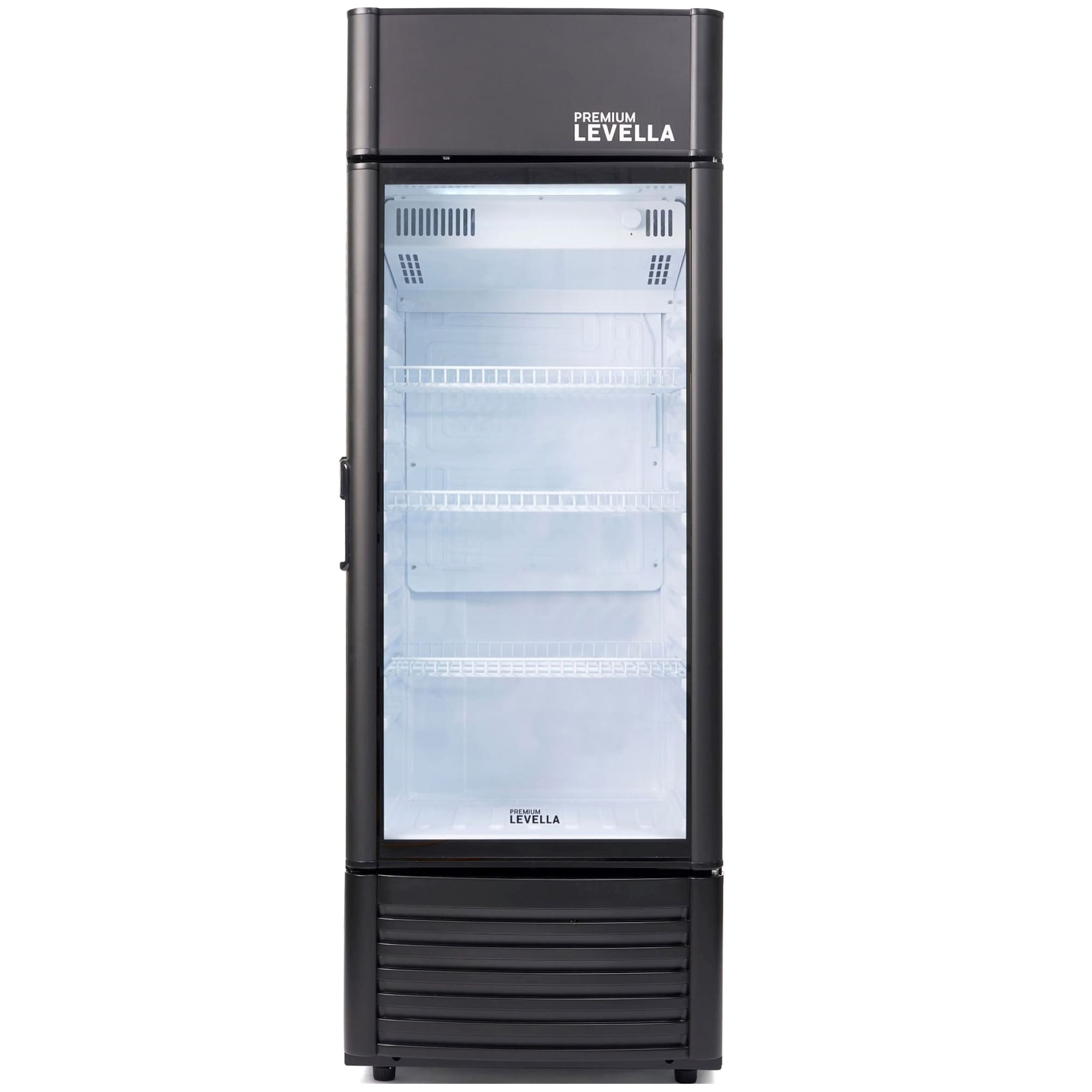 Premium Levella 23 in. 6.5 cu. ft. Beverage Center with Adjustable Shelves & Customizable Lightbox - Black, , hires