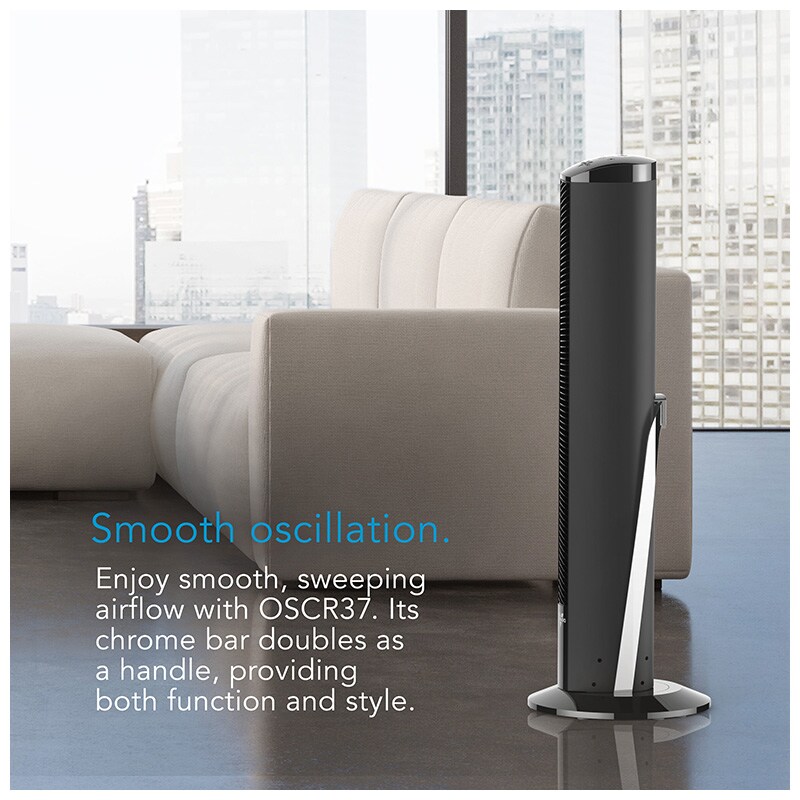 Vornado 37 in. Fan Oscillating Tower Fan- Black, , hires