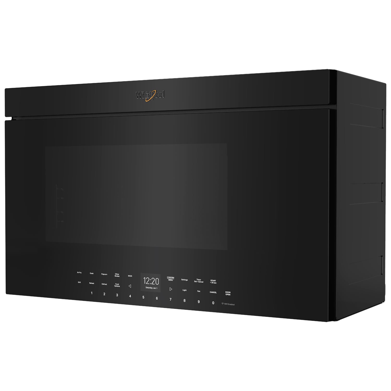 Whirlpool 30 in. 1.1 cu. ft. 900W Smart Over-the-Range Microwave with 400 CFM, Convection & Sensor Cooking - Black, Black, hires