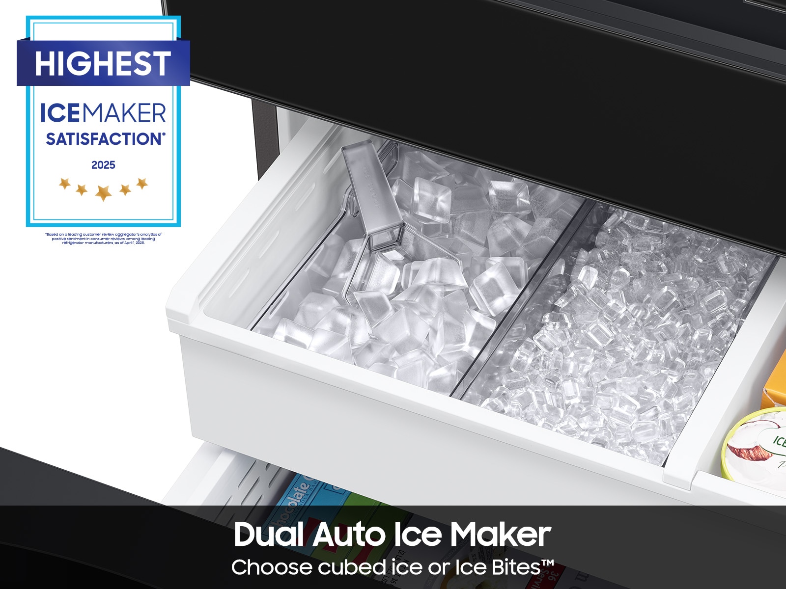 Samsung Bespoke 36 in. 28.6 cu. ft. Smart 4-Door French Door Refrigerator with AI Family Hub+, Beverage Center & Internal Water Autofill Pitcher - Charcoal Glass & Matte Black, , hires