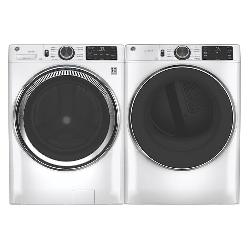 GE 28" 4.8 Cu. Ft. Front Loading Washer with 12 Wash Programs, 9 Wash